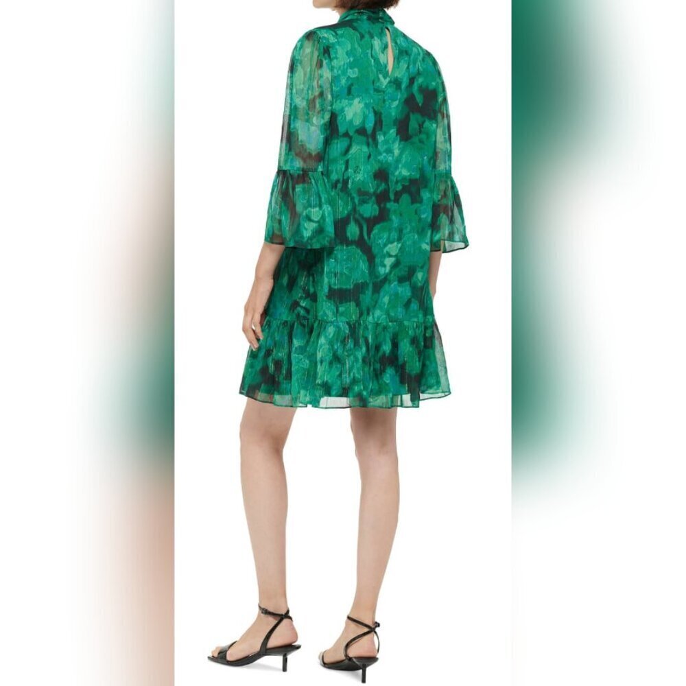 Calvin Klein Women’s Green Tie-Neck Dress - Picture 2 of 2
